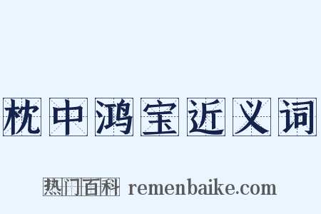 枕中鸿宝近义词是什么意思的图片